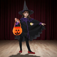 Girl's Witch Costume Role-Playing Witch Costume Set for School Play, Girls, Kids