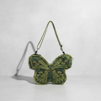 Denim Butterfly Bag Lightweight Convertible Shoulder Backpack for Parties, Teens