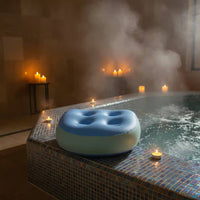 Inflatable Spa Booster Seat Water or Air Fillable Waterproof Bath Pillow for Adults, Bathtub