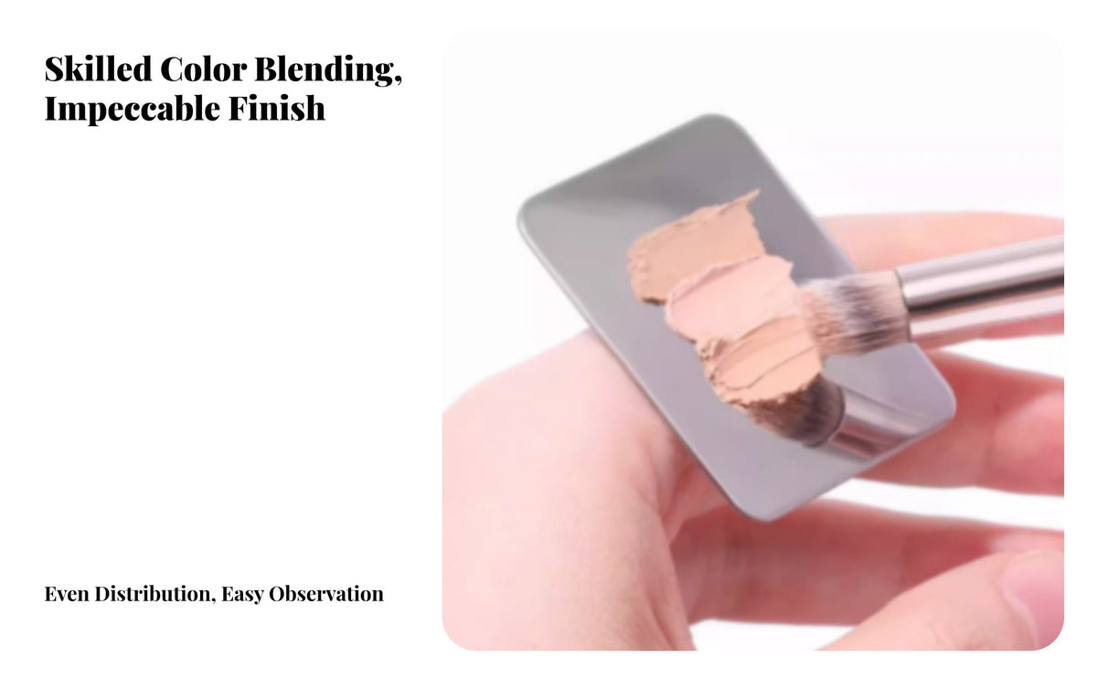 Easy to Clean Hand-Held Foundation Palette even Surface Handheld Cosmetic Palette Multi-Purpose Makeup Tool Transparent Design for Artists, Nail Technicians, Dressing Table, Travel