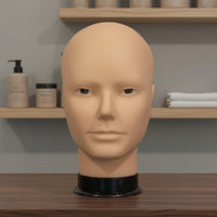 Male Practice Head Smooth Surface Bald Practice Head Professional Beauty Supply for Cosplayers, Hair Stylists, Cosplay Room, Salon
