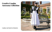 feline headpiece Maid Dress Black and pale Design doll-like fashion Maid Dress Set for Women, Teens