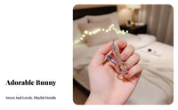 Hare Duckbill Fastener Korean Design Crystal Hare Barrette Crystal St Single Hare Hair Fastener Cute Design Crystal Hair