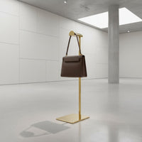 Purse Display Stand Rust-Rust-Resistant Metal Purse Display Rack Adjustable Handbag Stand Sleek Polished Edges Countertop Bag