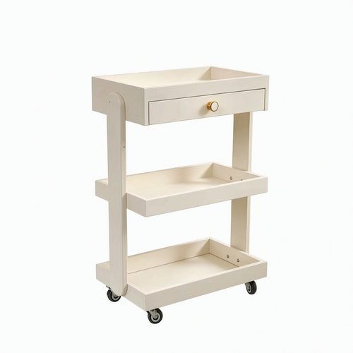 Salon Cart with Drawers 3-Tier Beauty Salon Cart Mobile for Salons
