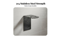 Space-Saving Shampoo Dispenser Bracket Drill-No-Cost Installation Shower Pump Bottle Holder Brushed Finish for Renters, Restroom