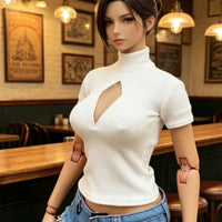 1/6 Scale T-Shirt Handmade 1/6 Doll Shirt Cloth Material for Display