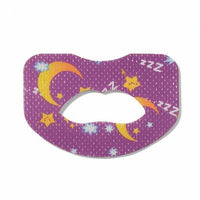 Mouth Strip with Central Opening Contoured for Travel, Snorers