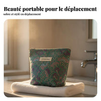 Chinese Aesthetic Makeup Pouch Multi-Purpose Floral Jacquard Cosmetic Bag