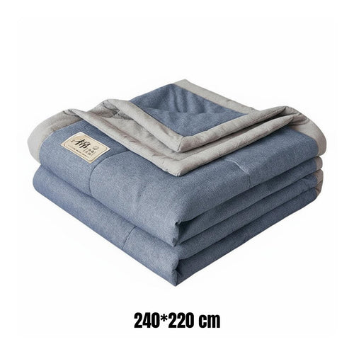 Pure Quilt Breathable Summer Blanket Moisture Absorbing Washable Summer Comforter for Parents, Infants