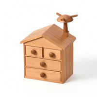 House Shaped Jewelry Box Space-Saving Jewelry Box with Drawers for Girls