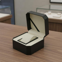 Single Watch Box Curved Design Personal Organizer Soft Interior Plush Interior