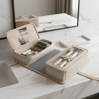 Foldable Hair Styling Tool Travel Bag Waterproof Heat Resistant Hair Tool Organizer Bidirectional Zipper