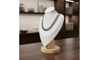 Necklace Display Bust Stable Wooden Base Velvet Necklace Holder for Retail Shop