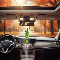 Red Apple Mirror Tassel Cute Car Hanging Ornament Compact Size for Women