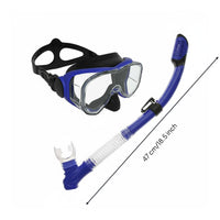 Dry Snorkel Set Tempered Glass Lens Snorkeling Goggles Easy Breathing