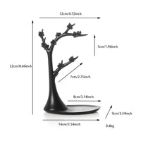 Tree Jewelry Organizer Flower Details Bracelet Rack Matte Finish