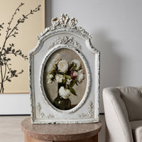 Bowknot Oval Frame Artisanal Finish Ornate Relief Frame Gift Choice