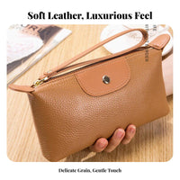 Soft and Comfortable Large Capacity Wallet Multiple Compartments Wristlet Cell Phone Wallet Multi-Purpose for Ladies, Shopping, Travel, Work