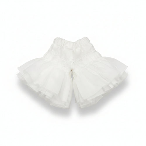 Ruffle Trim Layered Translucent Bloomer Skirt Skort