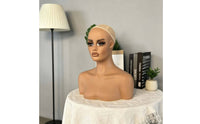 Hairpiece Mannequin Head Gradient Finish Bust Mannequin Head Human-Like Face Display hairpiece display stand