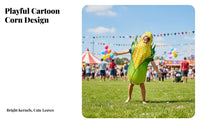 Corn Costume 3D Digital Print Corn on the Cob Costume Realistic Design for Halloween, Gatherings, Stage Performance