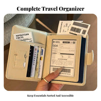 Multiple Card Slots Leather Passport Cover Minimalist Design Leather Travel Document Organizer Easy To Carry for Vacation, Airport, Airports