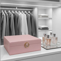 Multi-Tier Jewelry Box Large Capacity Multi-Compartment Jewelry Holder Watch and Band Storage Case Elegant Design for Travel