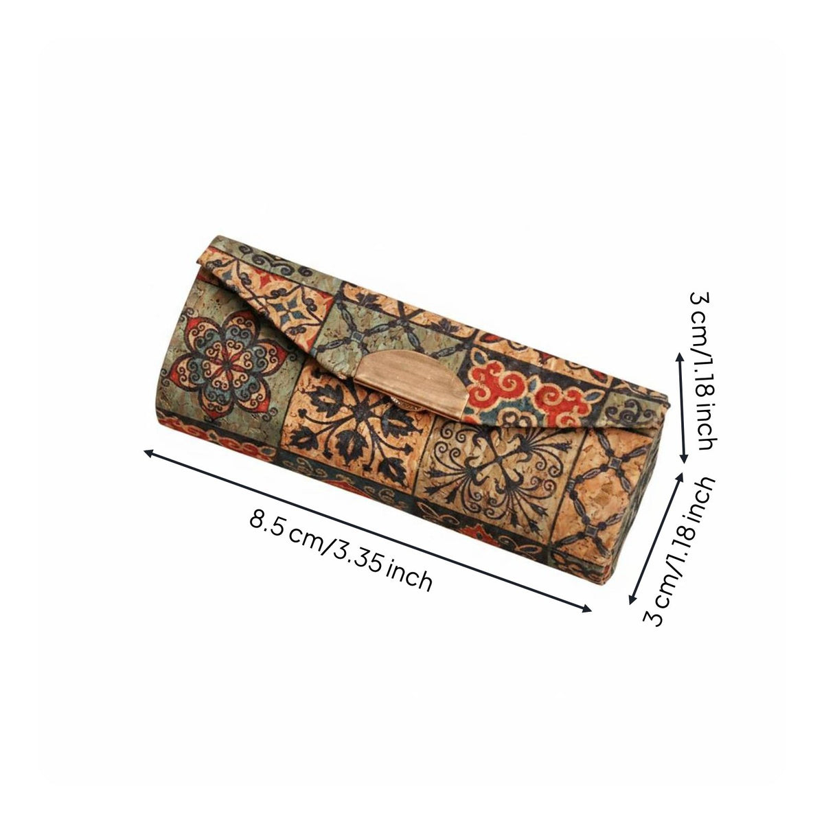 Lipstick Case with Mirror Chinese Design Folding Lipstick Case Keeps Bag Clean