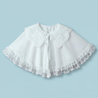 Trim Shawl Lightweight Summer Ruffled Lace Cloak for Wedding