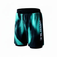 Men's Quick Dry Swim Shorts, Double Lined, Loose Fit, Water Land