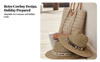 Cowboy Hat, Ecuadorian Fedora, Frontier Style, Millennial Y2K Sweet Cool, Jazz Straw Hat, Holiday Accessory, Autumn Design