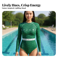 Sun Protection One-Piece Swimwear, Long Sleeve, Slimming, Women