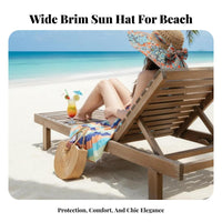 Women's Wide Brim Sun Hat, Ethnic Style, Beach, Holiday, Travel Protection