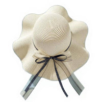 Wide Brim Raffia Sun Hat, Bowknot, Summer Shade for Women