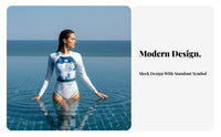 Women's Long Sleeve One-Piece Swimsuit, Slimming, For Diving & Snorkeling
