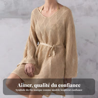Women's Beach Shawl Long Sleeve Top, Summer Relaxed Comfortable