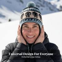 Knitted Winter Hat, Windproof Warm Ski Beanie for Men & Women, Fashion Braided Design, Random Color