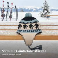 Knitted Winter Hat, Windproof Warm Ski Beanie for Men & Women, Fashion Braided Design, Random Color