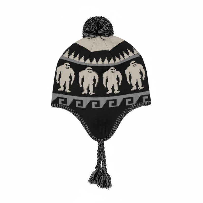 Knitted Winter Hat, Windproof Warm Ski Beanie for Men & Women, Fashion Braided Design, Random Color