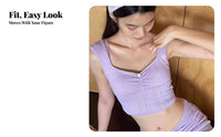 Knit Hollow Sweet Fairy Set, Women's navy lavender, Beach holiday openworkfit, Detachable Chest Pad