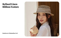 Women's French Retro Hat, Hollow Woven Flat Top, Short Brim, Summer Holiday