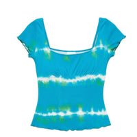 Handmade Tie-Dye Collection, Women's Short Sleeve T-Shirt, Split Maxi Skirt