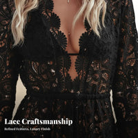 Hollow Lace Cover Up, Swimsuit Cardigan, Beach Shawl for Women