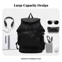 Travel Backpack, Winter Black Large Capacity Multi-Functional Women's Bag, Stylish Shoulder Bag