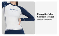 Women's Rash Guard Swimsuit, Long Sleeve, Sun Protection, Quick Dry, Two Piece, Surfing, Snorkeling, Holiday