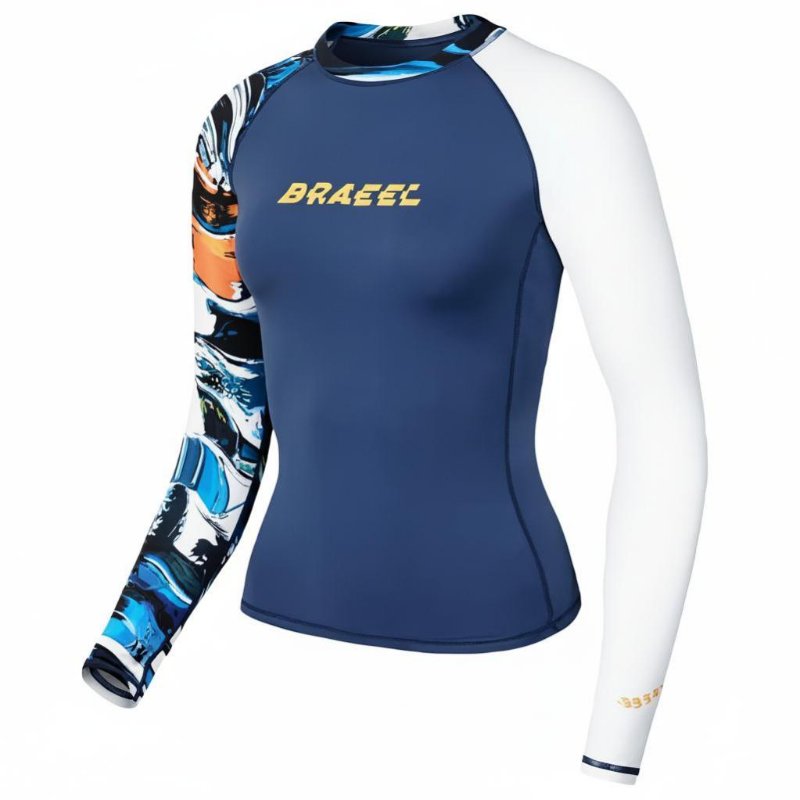 Women's Rash Guard Swimsuit, Long Sleeve, Sun Protection, Quick Dry, Two Piece, Surfing, Snorkeling, Holiday