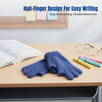 Thick Fleece Fingerless Gloves, Winter, Student Writing, Screen-Compatible, Kids