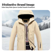 Winter Ski Apparel for Men and Women, Snowboarding Suit Set, Hooded Jacket, Ski Bibs