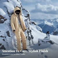 Winter Ski Apparel for Men and Women, Snowboarding Suit Set, Hooded Jacket, Ski Bibs